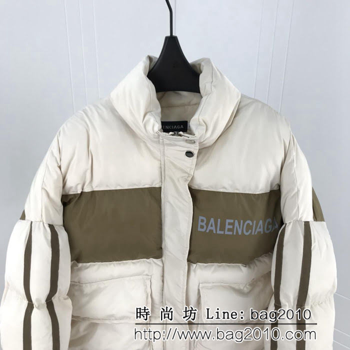 BALENCIAGA巴黎世家 18冬季新款 撞色拼接字母印花 保暖舒適棉服 男女同款 ydi1608